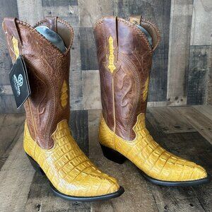 Montana Caiman Tail Western Cowboy Boots Mens 9 E